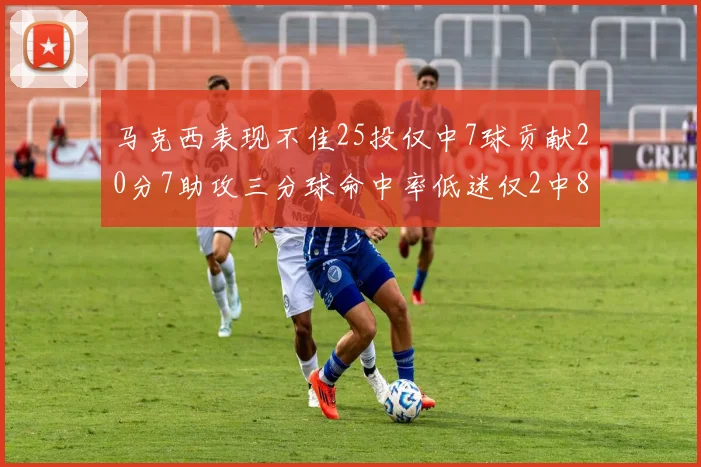 马克西表现不佳25投仅中7球贡献20分7助攻三分球命中率低迷仅2中8